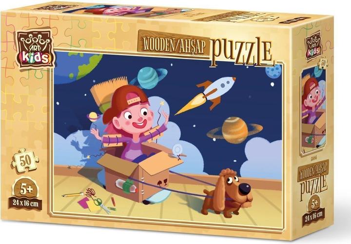 Heidi Cheese Line HeiDi Art 5886 Children's Puzzle 50pc.Large Wooden The Little Astronaut (50 pièces)