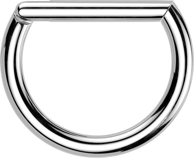 Produktbild Star Piercing Micro Segmentring klappbar silber Halbring (Titan G23, ohne Messing)