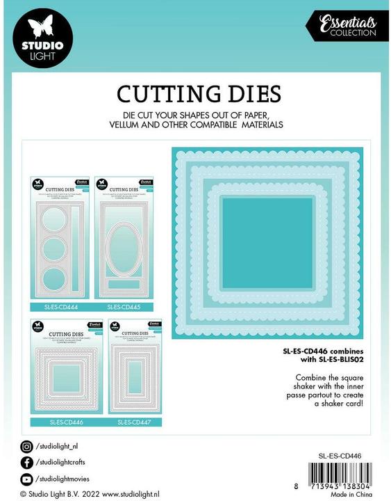 Actual product image art by marlene Cutting Dies "Card Passe Partout Square" Essentials