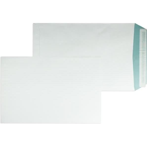 Thumbnail - Blanke, Versandtasche + Luftpolstertasche, Versandtaschen B4 140g/qm haftklebend VE=250 Stück weiss/blau (250 x)