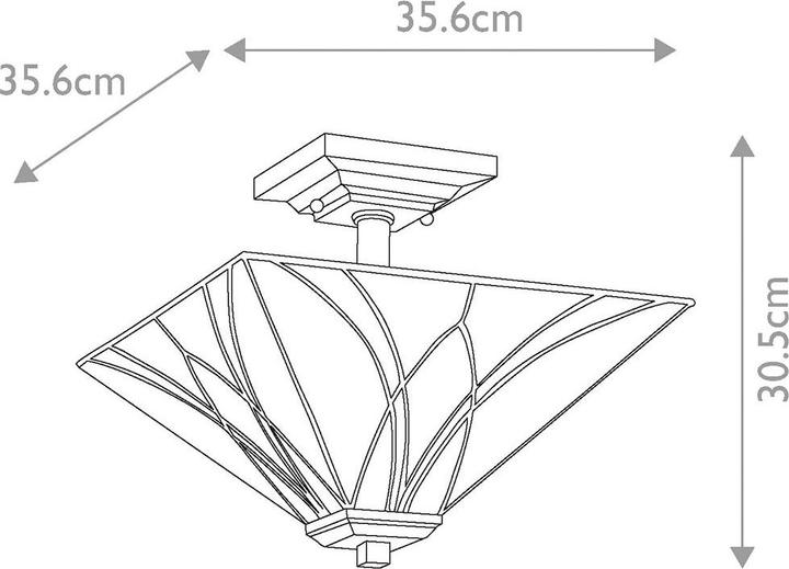 Actual product image Elstead Lighting Asheville ceiling light E27 2-fold 31cm Valiant Bronze (E27)