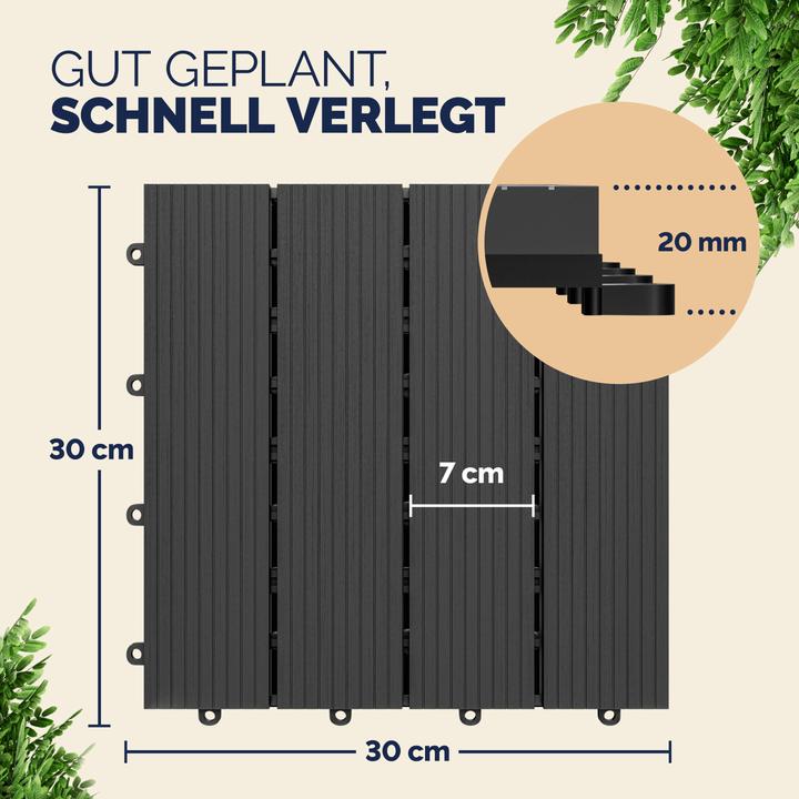Immagine prodotto Casaria WPC Fliesen (66 x, 30 x 30 cm)