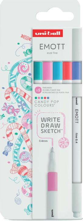 Hellblau, hellrosa, Hellviolett, Korallenrosa, Smaragdgrün