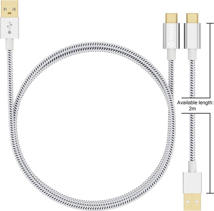 Produktbild Nalia Verbindungskabel (2 m, USB 2.0)
