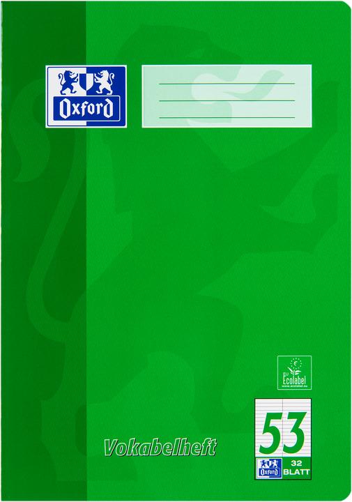 Produktbild Oxford Vokabelheft (A4, Liniert, Harter Einband)