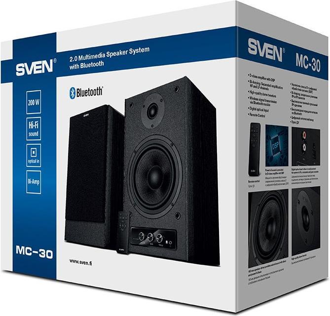 Image du produit Sven MC-30 Contrôle frontal du timbre et du volume Entrée optique numérique Contrôle à distance Bluetooth