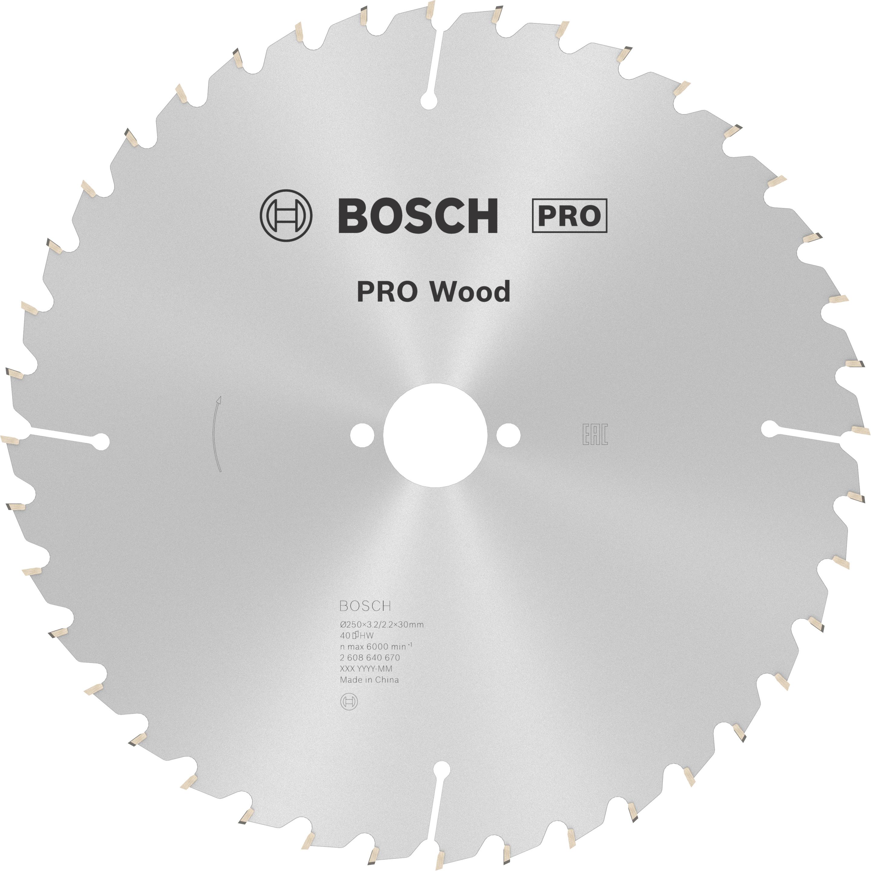 Thumbnail - Bosch Professional Zubehör, Sägeblatt, PRO Wood Kreissägeblatt, 250 x 3.2 x 30 mm