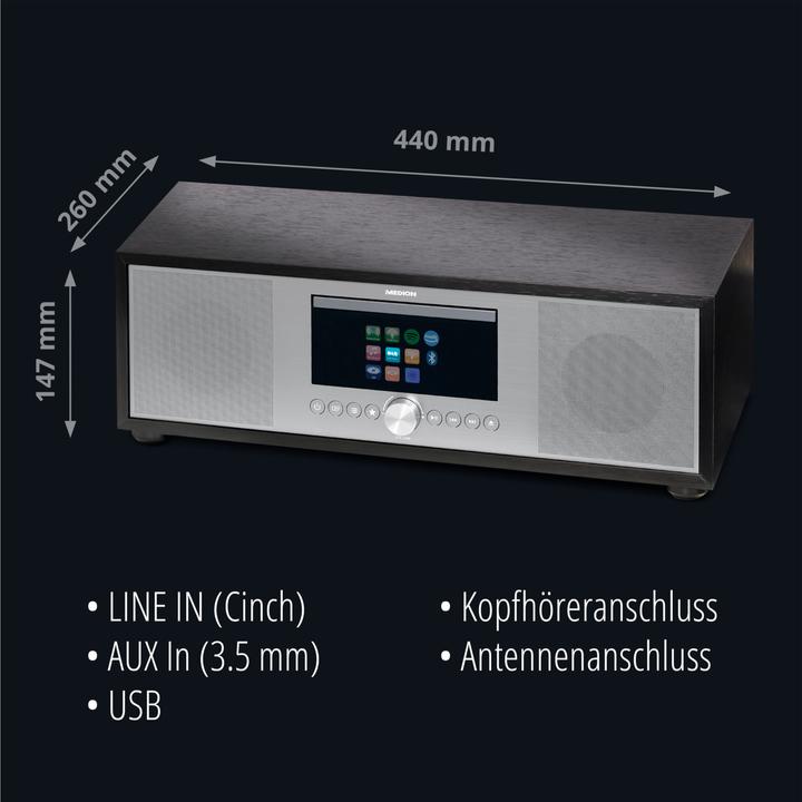 Immagine prodotto Medion LIFE P66400 (AM, DAB, FM, Bluetooth, WiFi)