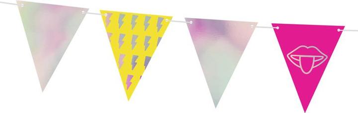 Actual product image Partydeco Bunting Electric Holo, mix, 1.8m (1 pkt / 1 pc.) (1 pcs.)