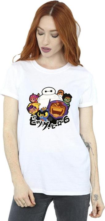 Immagine prodotto Disney Big Hero 6 Baymax Group Manga Maglietta Ampia Donna (M)