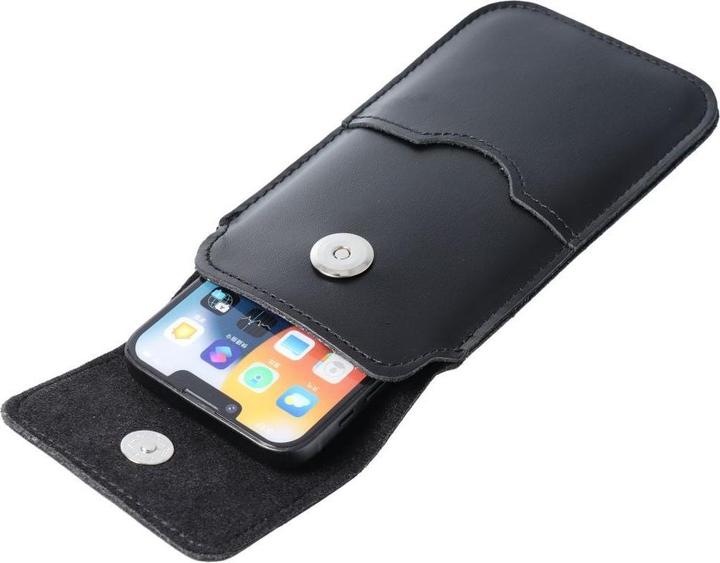 Produktbild OEM Case universal ROYAL - Leather universal flap pocket / black - Size 3XL - HUAWEI MATE 20X (Huawei Mate 20 X)