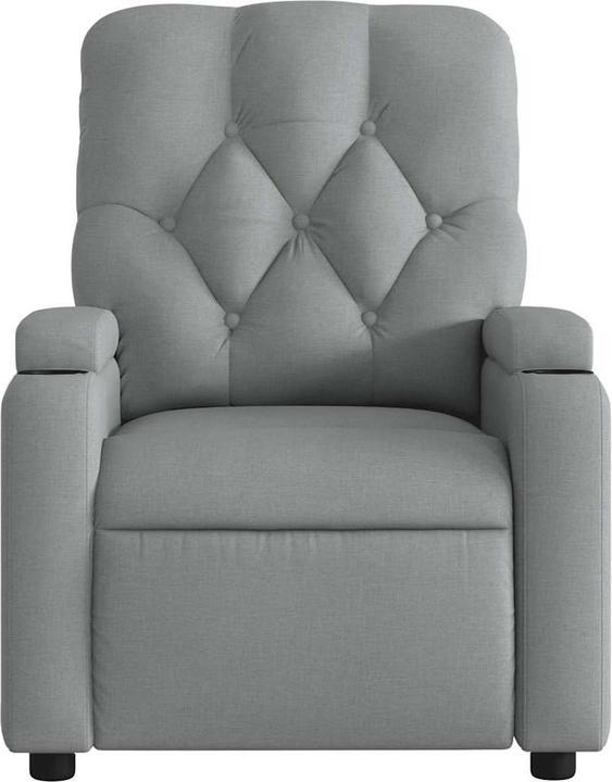 Immagine prodotto vidaXL Sedia da massaggio in tessuto grigio chiaro,Colore: Grigio chiaro,Materiale: Tessuto