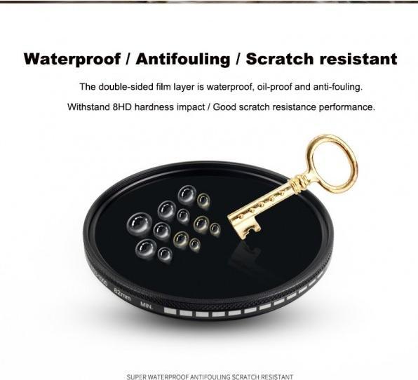 Image du produit Kase Filtre ND Variable ND3-1000 avec butées (82 mm, Filtre gris neutre)