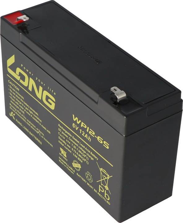 Produktbild Kung Long WP12-6S Blei Akku 6 Volt 12Ah mit Faston Kontakt 4,8mm (6 V, 12 Ah)