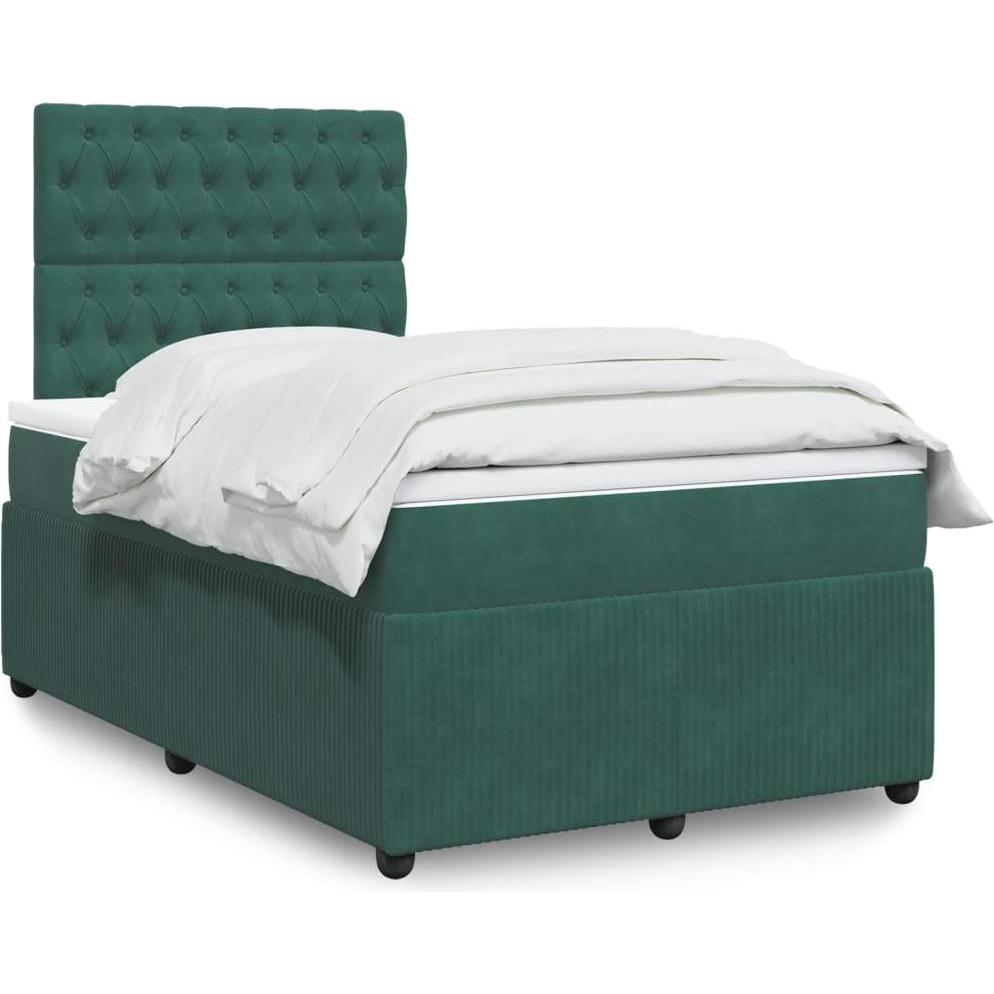 VidaXL, Bett, Bo x springbett mit Matratze 120 x 190 cm Samt (120 x 190 cm)