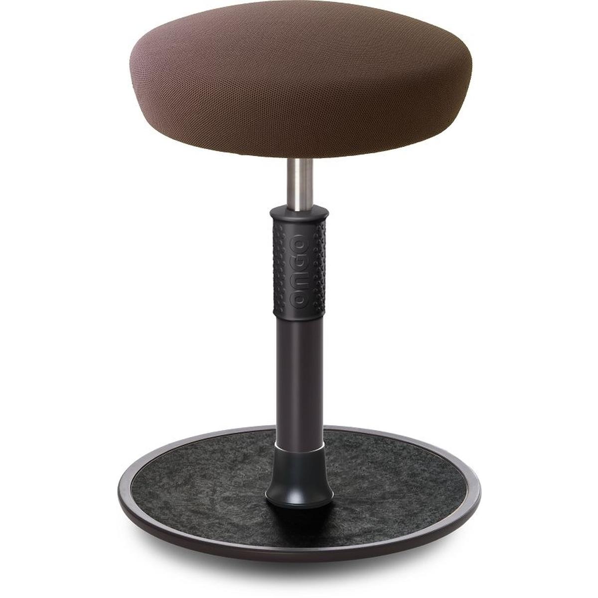 Ongo, Bürostuhl, Sitz- Stehhocker Free Regular Hutsitz Gestrick Braun schwarz /schwarz