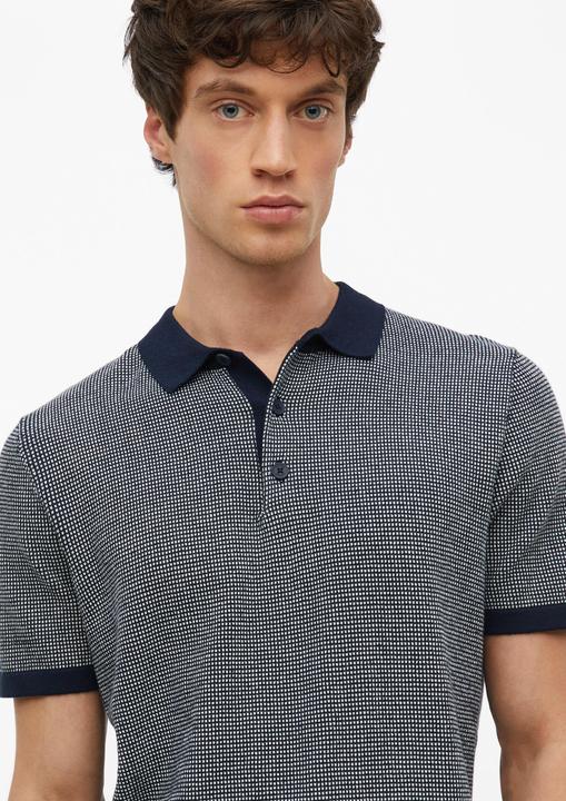 Produktbild s.Oliver Zweifarbiges Strickpolo aus reiner Baumwolle (L, M)