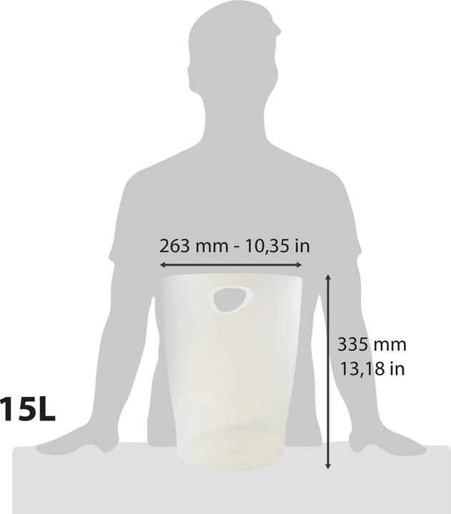 Image du produit Exacompta Ecobin transparent (15 l)