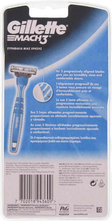 Immagine prodotto Gillette Rasoio usa e getta Mach Set rasoio 3 pezzi