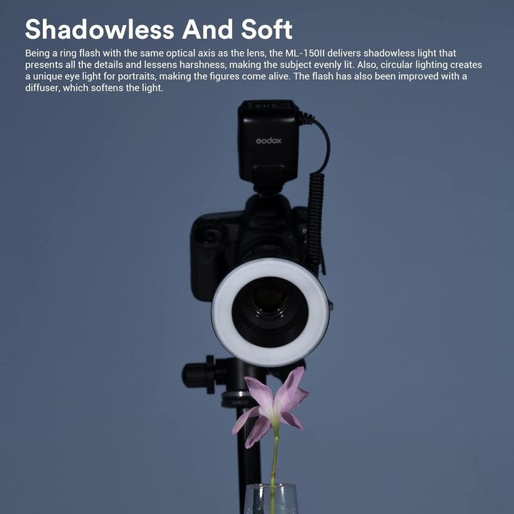 Productafbeelding Godox ML150II Macro Ringflitser (Macroflitser, Canon, Sony, Nikon, Pentax, Olympus, Fuji, Leica)