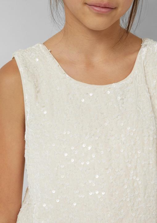 Immagine prodotto s.Oliver Bluse Samttop mit Pailletten, Cut-Out und Schleife (146, 152)