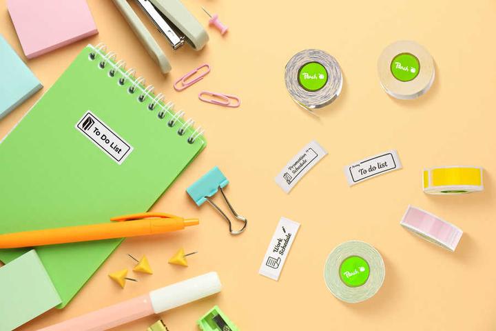 Produktbild Peach Label Roll PE101 3 color (4 cm)