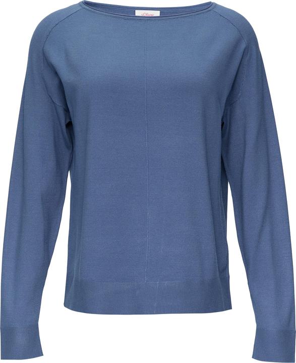 Produktbild s.Oliver Strickpullover Strickpullover mit U-Boot-Ausschnitt aus Viskosestretch (48)