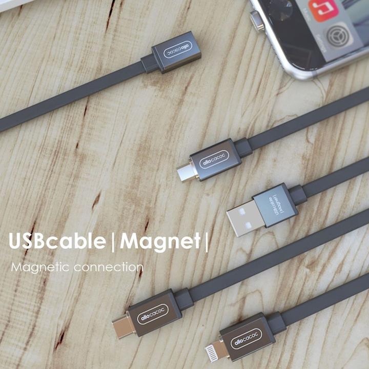 Productafbeelding Allocacoc USB Kabel | USB C Magneet Grijs (1 m, USB 3.2 Gen 1)