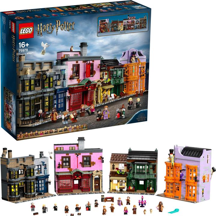 Actual product image LEGO Harry Potter Diagon Alley (75978, LEGO Harry Potter, LEGO Rare Sets)