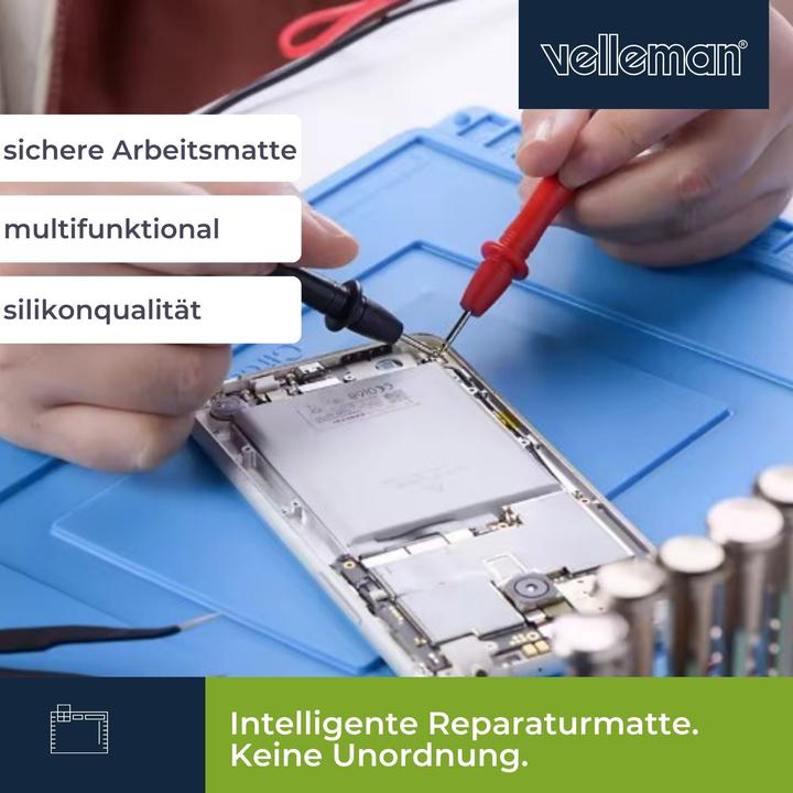 Actual product image Velleman SILICONE SOLDERING MAT - 450 x 300 mm