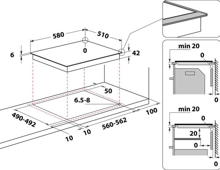 Actual product image Whirlpool AKT8210LX - Ceramic kookplaat
