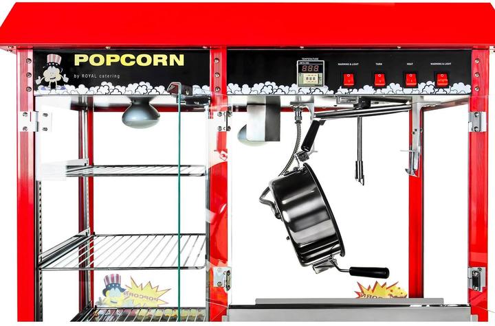 Produktbild Royal Catering Popcornmaschine Popcornmaker Popcornautomat 1700W 5kg/h beheizte Kammer rot