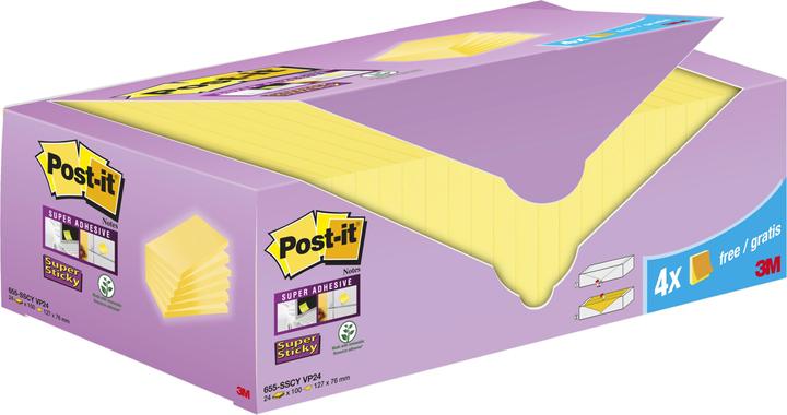 Post-it Super appiccicoso 20 + 4 (127 x 76 mm)