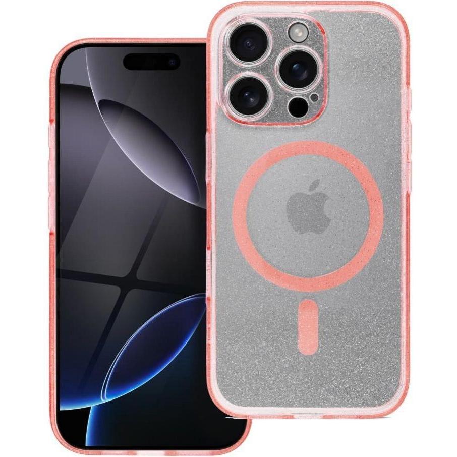 OEM Back panel cover Case for Samsung S26 Clear Mag Cover (STR) compatible with MagSafe pink glitter (Samsung Galaxy S26), Cover smartphone, Pink, Tra