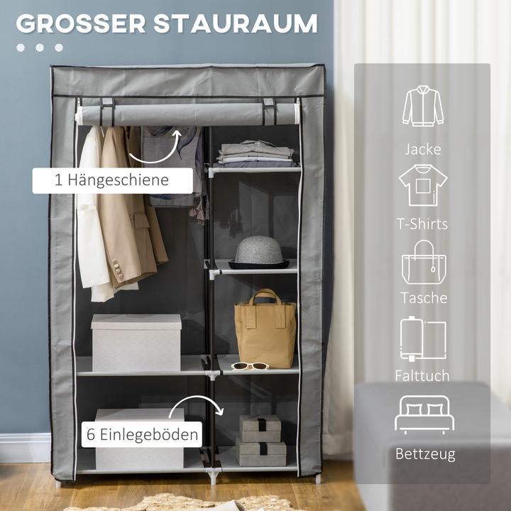 Produktbild Homcom Stoffschrank mit Tür (125 x 43 x 162.5 cm)