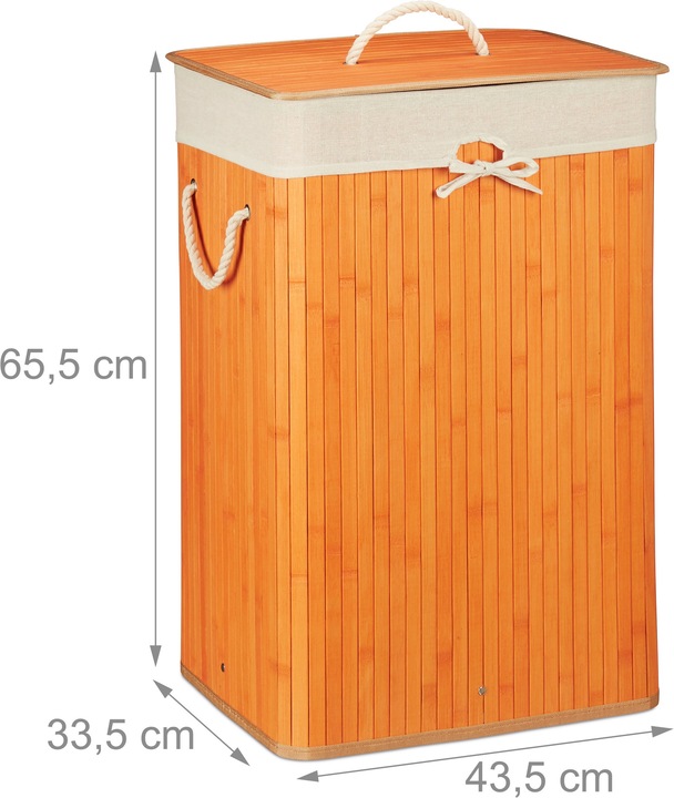 Immagine prodotto Relaxdays Cesto portabiancheria in bambù (83 l)