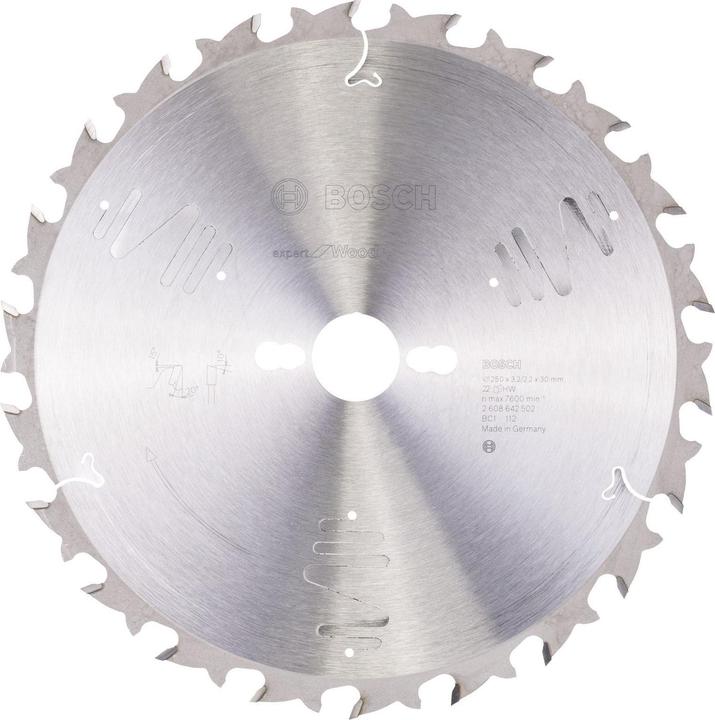 Produktbild Bosch Professional Zubehör Kreissägeblatt Expert for Wood, 250 x 30 x 3,2 mm, 22