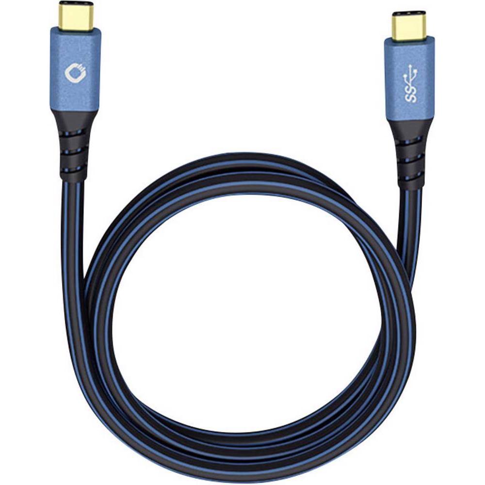 Oehlbach USB 3.2 Gen 1 (USB 3.0) Anschlusskabel (1x C™ Stecker 1x Stecker) 0.50 m vergoldete Steckkontakte (0.50 m, USB ...