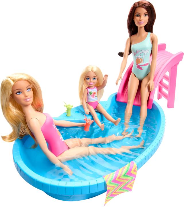 Produktbild Barbie Pool mit Puppe blond - Spielset