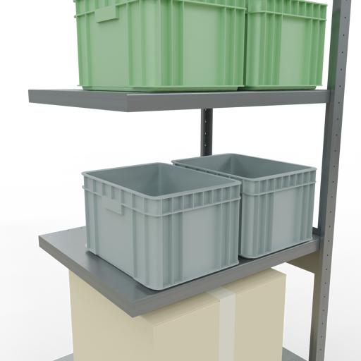 Actual product image Schulte Lagertechnik MULTIplus250 boltless add-on bay system with length bolts