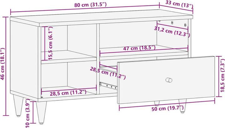 Produktbild VidaXL TV-Schrank (80 x 33 x 46 cm)