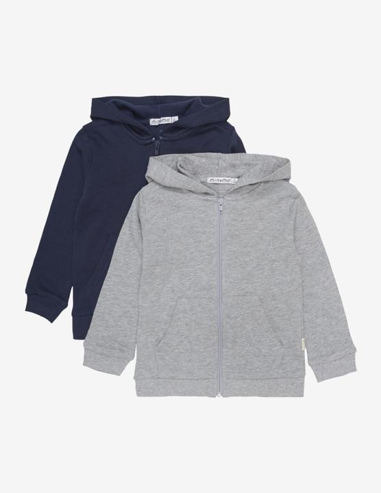 Produktbild Minymo Sweatjacke 2er Set Greymelange Gr. 104 (104)