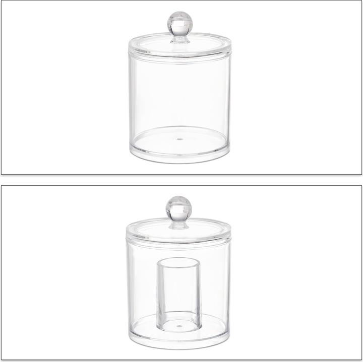 Actual product image Relaxdays Cotton Swab Container Set of 3