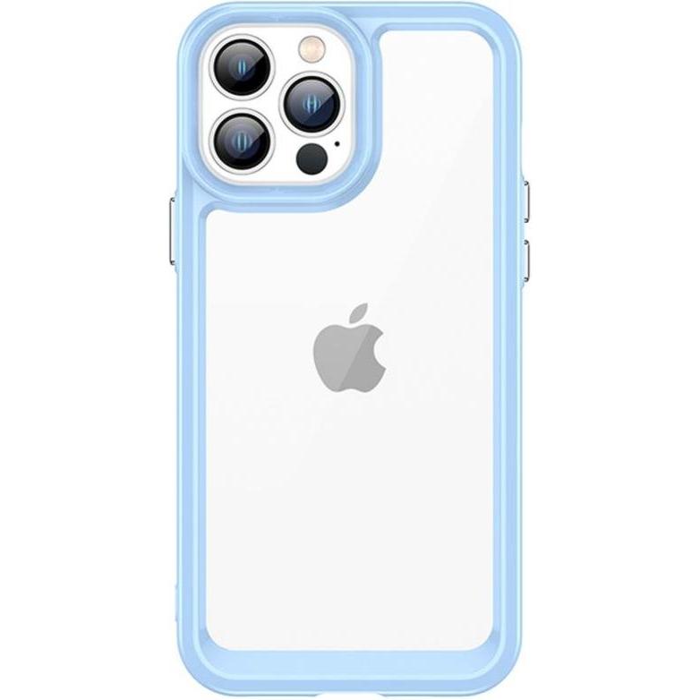 Hurtel Outer Space Case for iPhone 13 Pro Max hard cover with gel frame blue (Apple iPhone 13 Pro Max), Smartphone Hülle...