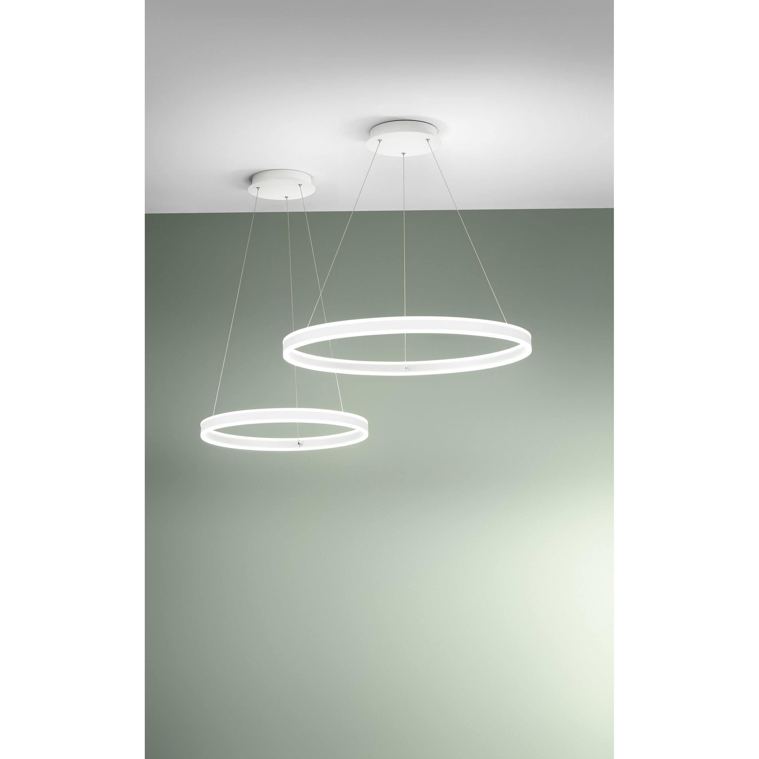 Thumbnail - Fabas Luce, Pendelleuchte, LED Pendelleuchte Palau Ø800mm 64W Warmweiss Weiss dimmbar (64000 lm)