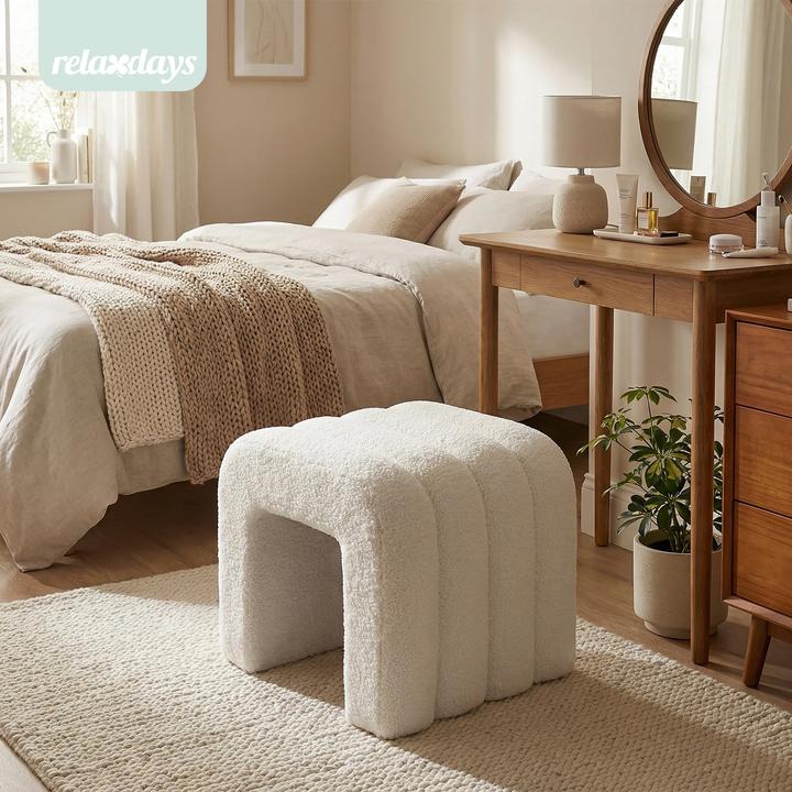 Produktbild Relaxdays Teddyfell-Hocker