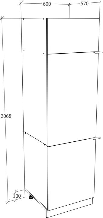 Produktbild VCM Küchenschrank B. 60 cm Hochschrank Fasola (60 x 57 x 207 cm)