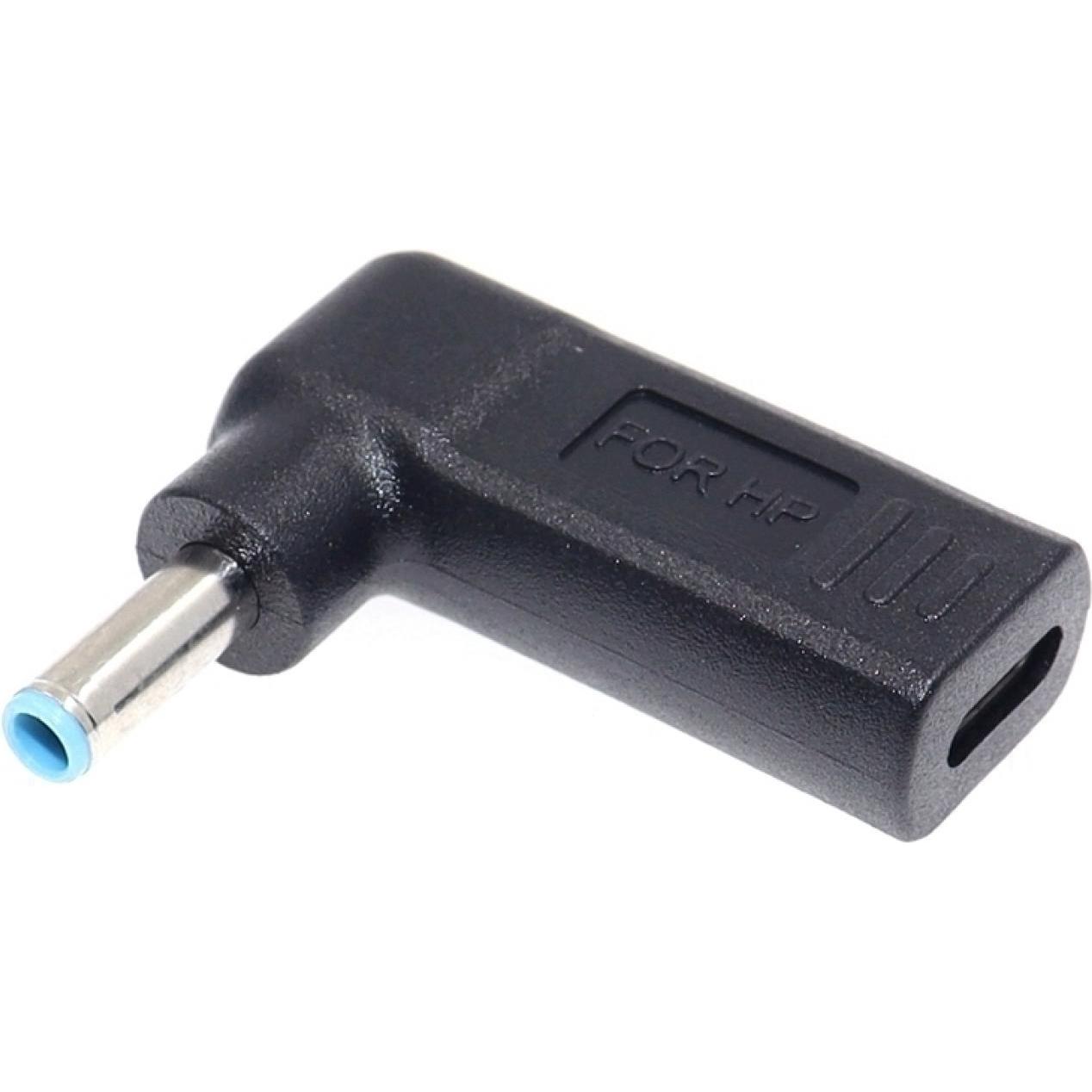 PowerGuard USB-C to HP 4.5 x 3mm Notebook PD Charger Adapter 65W 19.5V (65 W), Notebook Netzteil, Schwarz