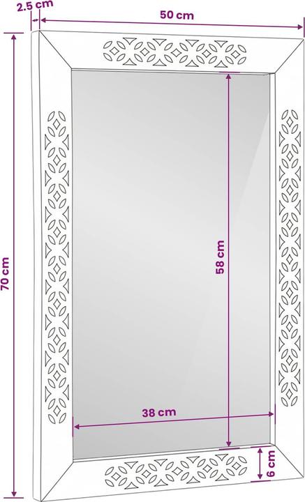 Immagine prodotto vidaXL Badezimmer Spiegel (50 x 70 cm)