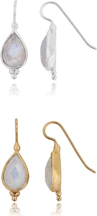 Immagine prodotto Leyda Pendentifs D'Oreilles Goutte (placcato oro 750 / 18, Argento 925)